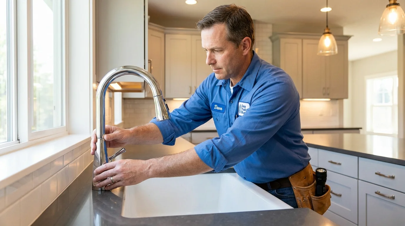 Kitchen faucet installation by Johns Plumbing LLC in Caryville